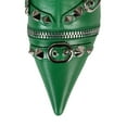 thumbnail image 4 of Jeffrey Campbell Alt-Rock Green Silver Kitten Heel Pointy Toe Spiky Fashion Boot (Green Silver, 7), 4 of 4