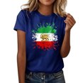 thumbnail image 5 of Tops de Cuello Alto para las Mujeres Amante Impreso Cuello Redondo Manga Corta Camiseta Casual, Blusa Diaria de Estiramiento Suave, 5 of 5
