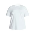 thumbnail image 2 of Terra & Sky Women's Plus Size Crewneck Tee with Short Sleeves, Sizes 0X-5X, 2 of 5