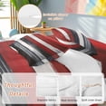 thumbnail image 2 of Black And Red Strip 4 Piece Duvet Cover Set Full Size Classic Modern Art Soft Bedding Set Comforter Cover, 1 Duvet Cover 1 Flat Sheets and 2 Pillowcases, 2 of 9