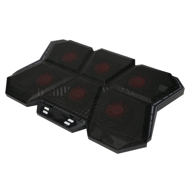 Laptop Cooler, Ergonomic Design 12 RGB Modes 7 Height Brackets Laptop Cooling Pad For 12in To 17in Laptops