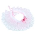 thumbnail image 3 of Pet Lace Bandana Bib Pink Warm Adjustable Neck Circumference Wedding Series 1Pack, 3 of 4