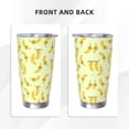 thumbnail image 3 of Fuzoiu Bananas Print 20oz Tumbler, Stainless Steel Vacuum Insulated Car Cup, Insulated Coffee Mug,Travel Mug with Lid,Thermal Cup for Outdoor-Straw Three-piece Set, 3 of 8