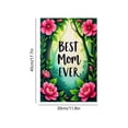 thumbnail image 3 of 17.7x11.8in Best Mom Ever Floral Garden Flag, Pink Tulip Peony Decorative Flag for Mother's Day Porch Decor, 3 of 6