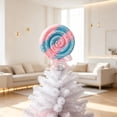thumbnail image 5 of Tepsmf Glitter Beaded Lollipop Christmas Tree Topper Cone Shape Ornament with Bow Spring Base for Xmas Tree Holiday Party Decoration, 5 of 6