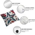 thumbnail image 4 of SHANXI Pillow Covers Stars Beads Decor USA Flag Holiday Pillow Case Decorations for Home Sofa Couch 20x20in, 4 of 5