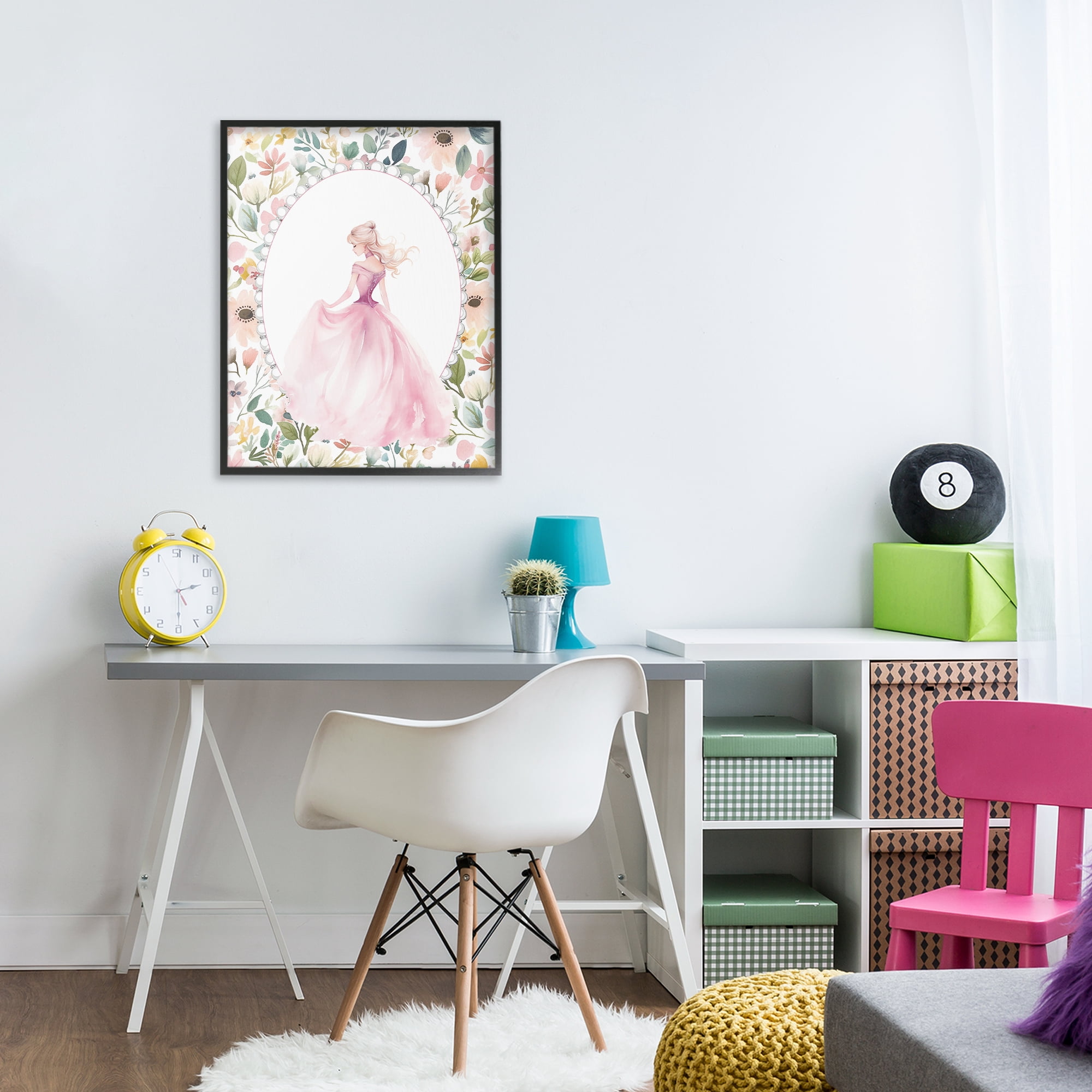 Stupell Industries Graceful Princess Love Black Framed Giclee Art, design by Christine Simpson Art