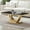 Gold+Black, variant on 46.85" Modern Coffee Table, Faux Marble Top and Gold U-Shaped Stainless Steel Base for Living Room,Home Office