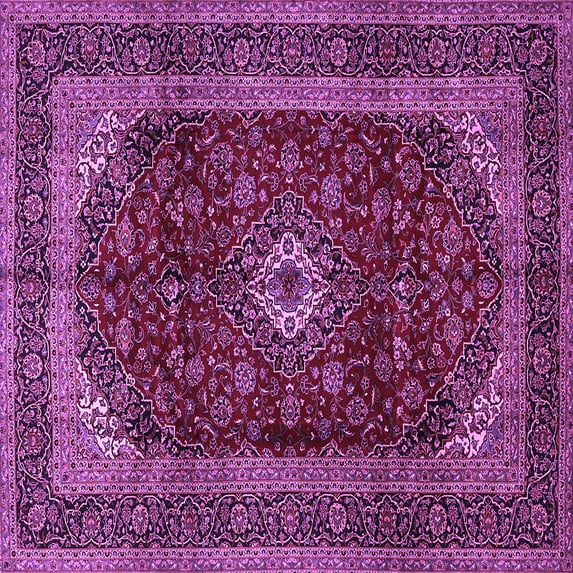 Ahgly Company Indoor Square Persian Purple Traditional Area Rugs, 8' Square