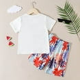 thumbnail image 6 of piuwrlz Shirt and Short Pants Set Baby Boys Girls Fashionable Printed Summer Children's Set White Size 4-5Years, 6 of 9