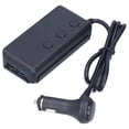 thumbnail image 3 of Adaptador de corriente continua para coche, divisor de encendedor de cigarrillos con voltímetro LED, interruptor principal para teléfono y tableta, 3 of 5