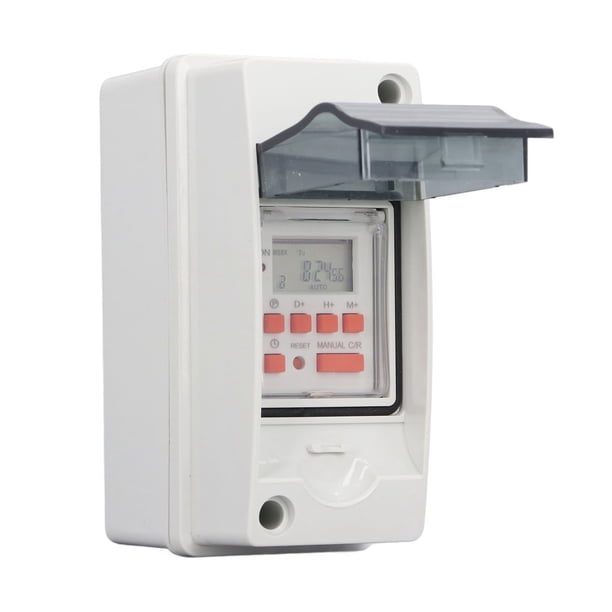 Temporizador Digital, Carcasa De PC Impermeable, Horarios De 7 Días, Interruptor De Tiempo AC85-265V, Pantalla LCD Programable SPDT Para Bomba De Piscina