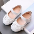 thumbnail image 4 of BOBOGOJP Toddler/Little Girl Mary Jane Dress Shoes Casual Slip on Ballet Flat (White,12), 4 of 6
