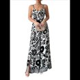 thumbnail image 2 of Mono de Pierna con Tirantes Pequeños y Estampado Retorcido Elegante para Mujer, y Verano 2025 Negro XL, 2 of 10