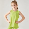 thumbnail image 4 of OSOLU Children Boys Tank Tops Sportswear Breathable Summer Solid Color Sleeveless Crew Neck Lightweight Athletic Vest Activewear Trendy Trip Tops, 4 of 4