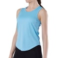 thumbnail image 2 of ClodeEU Women's Breathable Tank Top ,Casual Crewneck Loose Fit Sleeveless Vest for Workout Sky Blue,Womens Plus L, 2 of 6