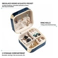 thumbnail image 2 of Whale Travel Portable Square Decorative Box Jewelry Stand: All-in-One Earring Holder, Ring Keeper, Necklace & Bracelet Organizer - Storage Box for Girls and Women, 2 of 6