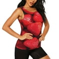 thumbnail image 2 of Lsque Strawberry Red Printed Workout Tank Tops for Women, Athletic Sports Tank Tops, Compression Sleeveless Dry Fit Shirts,Sleeveless Yoga Shirt-X-Large, 2 of 9