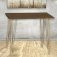 thumbnail image 2 of Pemberly Row Contemporary Live Edge Bar Table in Elm and Gold, 2 of 4