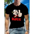 thumbnail image 1 of T-Shirt Graphique à Col Rond Popeye - Tee-Shirt Décontracté en Tricot 100 % Coton avec Manches Courtes, Léger Extensible et Détail Imprimé - Tenue Quotidienne et de Week-End pour Adultes, Hommes, Femmes, Adolescents, 1 of 5