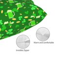 thumbnail image 3 of Goofa St Patrick's Day2 Print Plush Throw Pillow Case, Soft Velvet with Hidden Zipper, Decorative Cushion Cover for Sofa, Bed, Car, and Home Décor-16"x24", 3 of 6