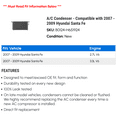 thumbnail image 2 of A/C Condenser - Compatible with 2007 - 2009 Hyundai Santa Fe 2008, 2 of 2