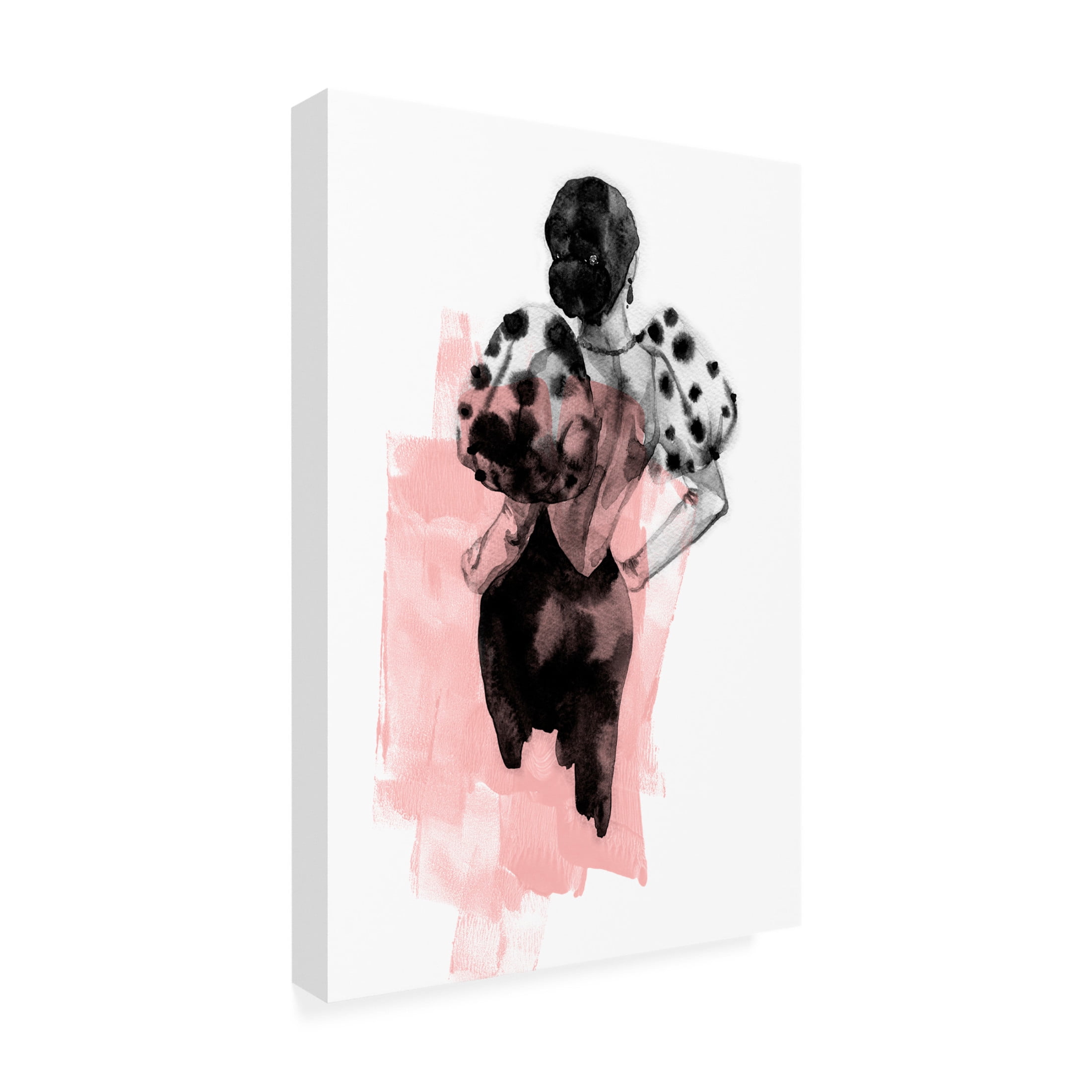 Canvas Wall Art - Incado 'Figure Pink' Wall Art for Living Room, Bedroom, or Office Décor by Trademark Fine Art - 12 x 19 Inches