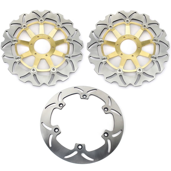 3PCs Front Rear Brake Discs Rotors For HONDA GL 1500 Valkyrie Interstate CI 2000-2003 GL 1500 Valkyrie Tourer CT 1997-1999