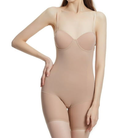 

Dqueduo Waist Trainer for Women Fashion Bodysuit Chest Cushion Comfortable Shapewear Out Bra Underwear Shapewear for Women Tummy Control on Clearance