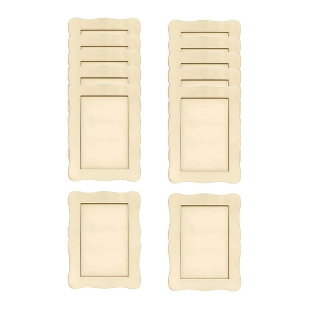 Marco de fotos de madera DIY para fotos de 4" x 6", suministros para arte y manualidades, 12 piezas