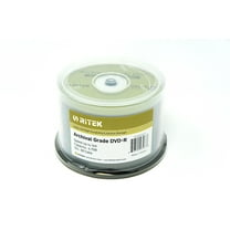 50 Pack Ritek DVD-R 4.7GB 16X Archival Grade Blank Disc Certified by ADTC Japan