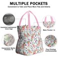 thumbnail image 3 of Pioneer Flower Floral Print Pattern Drawstring Lunch Bag Women - Drawstring Lunch Bag Insulated for Work Office - Stain-Resistant Large Lunchbags for Women with Multi-Pockets, 3 of 6