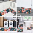 thumbnail image 5 of Pioneer Flower Floral Print Pattern Kitchen Rugs Sets Of 2,Anti Fatigue Kitchen Mat Rugs Non Slip Washable,Decorative Kitchen Floor Mats for Kitchen,Sink,Laundry,17"x30"+17"x47", 5 of 7