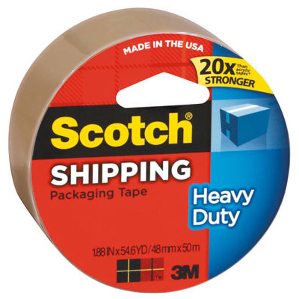3M 2" x 60 Yards Tan High Performance Scotch Packaging Tape