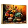 thumbnail image 2 of Designart "Blooms of Boho Mexican Pottery" Geometric Framed Wall Art - Bohemian Red Boho Pottery Living Room Framed Canvas Art, 2 of 6