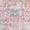 Pink, variant on Unique Loom Paragon Collection Area Rug - Decorah (5' 5" Square Blue/Ivory)