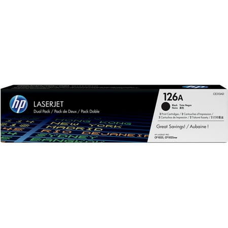 HP 126A - 2-pack - black - original - LaserJet - toner cartridge (CE310AD)