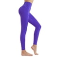 thumbnail image 5 of Huresd Womens High-WaistedFull Length Yoga Pants Tummy Control Stretchy Workout Lounge Legging 28'' Purple L, 5 of 7