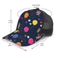 thumbnail image 2 of Disketp Colored Balloons Print Trucker Hat Men Women - Mesh Baseball SnapBack Cap, 2 of 7
