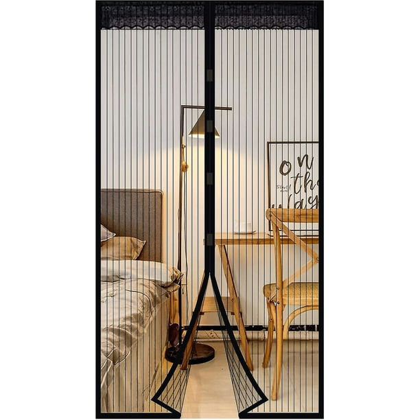 Puerta con mosquitera magnética que mantiene alejados a los insectos Mosquitera fácil de instalar sin perforar el sello de arriba a abajo automáticamente para balcón corredizo Livin