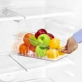 thumbnail image 3 of WholesHome Rolling Fridge Bin Container Organizer - Clear Design with Dividers & Handles for Kitchen and Pantry Storage - Efficiently Organize and Store, 3 of 7