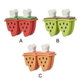 thumbnail image 3 of Billuyoard Molde de helado con forma de sandía ABS, repuesto de borde , Color sólido, 4 rejillas, herramienta de molde reutilizable con tapa Mostrada Rojo, 3 of 6