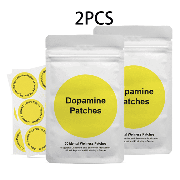 Dopamine Patches – Vegan Mood Support Patches for Daily Mental Wellness. Supports Dopamine. Plant-Based Formula. Gentle, Soothing & Hydrating Care Patch. 30 Count