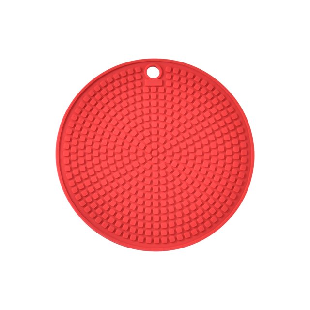 Kearding Alfombrilla de silicona para con aislamiento térmico, posavasos antiescaldado en forma redonda, cuenco para olla, vajilla, Mantel Cocina y Comedor Rojo Kearding HA066839-03