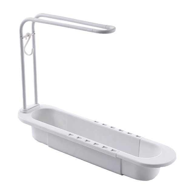 ¡Liquidación! Estante de almacenamiento Hilingoto, soportes para cocina, estante telescópico para fregadero, jabonera, esponja, cesta, grifo, organizador ajustable para baño.