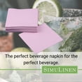 thumbnail image 6 of SimuLinen Cocktail and Party Napkins Beverage Napkins - LIGHT PINK - 25 Beverage Napkins, 6 of 6