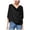Black, variant on NJGRAE Cute Tops for Women Women’S Tunic Length Blouses Women's Solid Color Chiffon Blouse Loose Fit V Neck Casual Top Tee Shirt for Ladies Women’S Roll Sleeve Casual Tees Xl