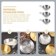 thumbnail image 5 of ABCISI 3pcs Korean Bowl with Handles, Korean Rice Wine Bowls, Stainless Steel Soup Bowl Makgeolli Bowls Camp Food Cup Salad Bowl Noodle Bowl for Home Tavern Hotel Party Banquet (Silver), 5 of 18