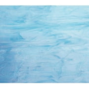 OCEANSIDE STAINED/FUSING GLASS SHEETS - WHITE/SKY BLUE FUSIBLE (Large 12" x 16")