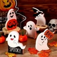 Desktop Ornament 5 Pcs Halloween Decor Wooden Table Sign Tiered Tray